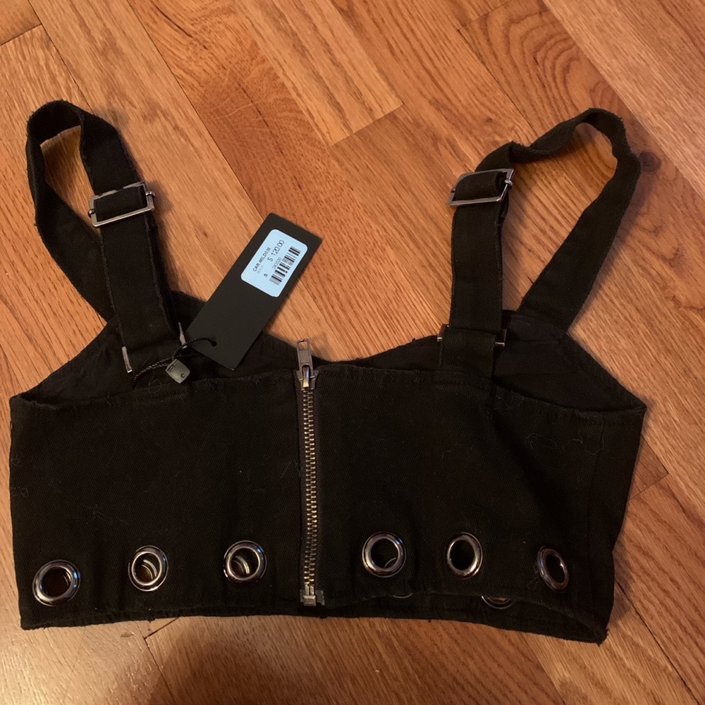 CARMAR Black Denim Top - Picture 2 of 3